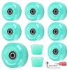 Nezylaf 8 Pack 32 x 58, 82A Quad Roller Skate Wheels with Bearing Installed and 2 Toe Stoppers for Double Row Skating,Replacment Accessories Suitable for Outdoor or Indoor view 1