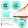Nezylaf 8 Pack 32 x 58, 82A Quad Roller Skate Wheels with Bearing Installed and 2 Toe Stoppers for Double Row Skating,Replacment Accessories Suitable for Outdoor or Indoor view 4