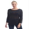YONGHS Women's Sheer Mesh See Through Workout Shirts Long Sleeve Yoga Gym Ballet Dance Sport Tops Activewear Dancewear Black OneSize view 2