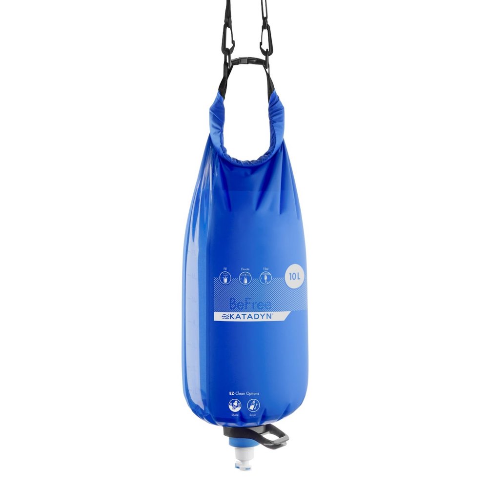 Katadyn Gravity BeFree 10L Water Microfilter, Camping, Backpacking, Emergency Preparedness, Blue