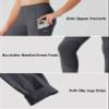 Willit Girls Horse Riding Pants Tights Kids Equestrian Breeches Knee-Patch Youth Schooling Tights Zipper Pockets Gray XS view 4
