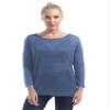 YONGHS Women's Sheer Mesh See Through Workout Shirts Long Sleeve Yoga Gym Ballet Dance Sport Tops Activewear Dancewear Dusty Blue OneSize view 2
