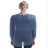YONGHS Women's Sheer Mesh See Through Workout Shirts Long Sleeve Yoga Gym Ballet Dance Sport Tops Activewear Dancewear Dusty Blue OneSize view 4
