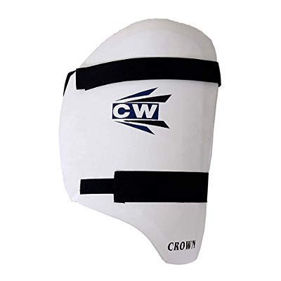 CW Crown Cricket Batting Accessories Set Men Arm Guard with Thigh Guard Pad Cricket for Men Right Hand Full Size Senior Size Protective Sports Gear Combo