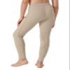 Willit Girls Horse Riding Pants Tights Kids Equestrian Breeches Knee-Patch Youth Schooling Tights Zipper Pockets Khaki L view 2