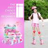 Ceestyle Rainbow Adjustable Light Up Roller Skates for Girls Boys,All Wheels of Skates Shine, Safe Fun Illuminating for Kids,Medium view 3