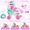 Ceestyle Rainbow Adjustable Light Up Roller Skates for Girls Boys,All Wheels of Skates Shine, Safe Fun Illuminating for Kids,Medium view 4