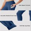 Willit Girls Horse Riding Pants Tights Kids Equestrian Breeches Knee-Patch Youth Schooling Tights Zipper Pockets Deep Blue XS view 4