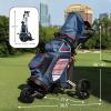 Lakehood Golf Push Cart, Golf Pull Cart for Golf Clubs and Golf Bag, Golf Push Carts Three Wheel Easy to Folding Scorecard Holder with Mobile Phone Holder Storage Bag Golf Carts view 3