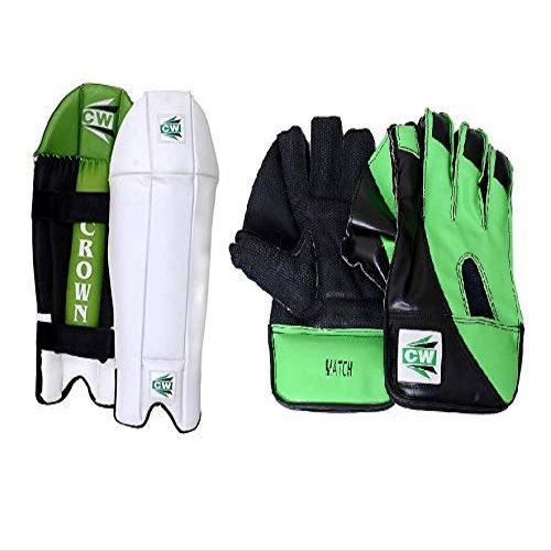 CW Shield Wicket Keeper Set Sports Gear Wicket Keeping Combo Cricket Wicket Keeping Kit Sports Wicket Keeper Pads Legguard with Wicket Keeping Gloves Cricket for Men- Adult Cricket Set Full Size
