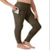 Willit Girls Horse Riding Pants Tights Kids Equestrian Breeches Knee-Patch Youth Schooling Tights Zipper Pockets Brown L view 1