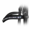ExionPro Curved Padded Bling Crystal Leather Browband for Horse Bridles | Diamond Decorated Bling English Dressage Browbands | Fuchsia, Light Rose, Tanzanite | Black, Full view 2