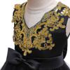 Lace Flower Girls Sequins Bowknot Tutu Dress for Kids Baby Christening Baptism Communion Birthday Party Formal Dress Toddler Princess Pageant Wedding Bridesmaid V-Back Gowns Black 4-5 Years view 3
