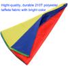 AMYESE 10ft Rainbow Parachute with 16 Handles for Kids Outdoor Party Games, Team Building Play Parachute Group Cooperative Team Game, Children Toys Family Get-Together Entertainment view 2