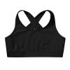 Moggemol Kids Girls Basic Sports Bra Sleeveless Crisscross Keyhole Back Crop Top for Dance/Yoga/Running Black 12 view 3