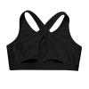 Moggemol Kids Girls Basic Sports Bra Sleeveless Crisscross Keyhole Back Crop Top for Dance/Yoga/Running Black 12 view 4
