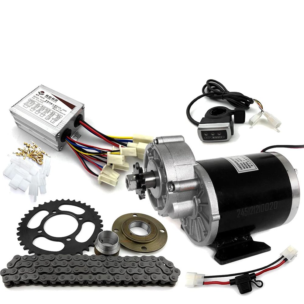 L-faster 450W Tricycle Gear Motor with Thumb Throttle 38T Chain Wheel for 420 Chain (24V)