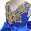Lace Flower Girls Sequins Bowknot Tutu Dress for Kids Baby Christening Baptism Communion Birthday Party Formal Dress Toddler Princess Pageant Wedding Bridesmaid V-Back Gowns Royal Blue 6-12 Months view 3