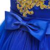 Lace Flower Girls Sequins Bowknot Tutu Dress for Kids Baby Christening Baptism Communion Birthday Party Formal Dress Toddler Princess Pageant Wedding Bridesmaid V-Back Gowns Royal Blue 6-12 Months view 4
