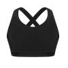 Moggemol Kids Girls Sleeveless Letter Print X Back Crop Top Sports Bra Gymnastics/Dance/Workout Vest Black 4 view 1