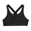 Moggemol Kids Girls Sleeveless Letter Print X Back Crop Top Sports Bra Gymnastics/Dance/Workout Vest Black 4 view 3