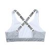 Moily Big Girls Racer Back Padded Sports Bra Gymnastics/Dance.Yoga Athletic Crop Top 2 Pack Underwear X Back Grey 14-16 view 4