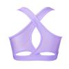 Moggemol Kids Girls Basic Sports Bra Sleeveless Crisscross Keyhole Back Crop Top for Dance/Yoga/Running Purple 4 view 2