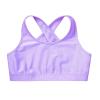 Moggemol Kids Girls Basic Sports Bra Sleeveless Crisscross Keyhole Back Crop Top for Dance/Yoga/Running Purple 4 view 3