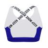 Moily Big Girls Racer Back Padded Sports Bra Gymnastics/Dance.Yoga Athletic Crop Top 2 Pack Underwear X Back Royal Blue 7-8 view 1