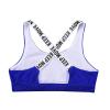 Moily Big Girls Racer Back Padded Sports Bra Gymnastics/Dance.Yoga Athletic Crop Top 2 Pack Underwear X Back Royal Blue 7-8 view 4