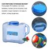 Water Container, BPA- Portable Handheld Water Container With Faucet, Food-Grade Camping Water Storage Carrier Jug For Outdoors Hiking Hurricane Emergency, 5L/8L view 2