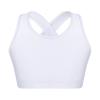 Moggemol Kids Girls Basic Sports Bra Sleeveless Crisscross Keyhole Back Crop Top for Dance/Yoga/Running White 10 view 1
