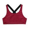 Moily Big Girls Racer Back Padded Sports Bra Gymnastics/Dance.Yoga Athletic Crop Top 2 Pack Underwear X Back Burgundy 5-6 view 3