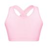 Moggemol Kids Girls Basic Sports Bra Sleeveless Crisscross Keyhole Back Crop Top for Dance/Yoga/Running Pink 10 view 1