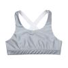 Moily Big Girls Racer Back Padded Sports Bra Gymnastics/Dance.Yoga Athletic Crop Top 2 Pack Underwear X Back Grey 3-4 view 3