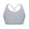 Moily Big Girls Racer Back Padded Sports Bra Gymnastics/Dance.Yoga Athletic Crop Top 2 Pack Underwear X Back Grey 10-12 view 2