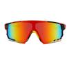 Long Keeper Polarized Sport Cycling Sunglasses with 3 Interchangeable Lens Men Women Baseball Fishing Glasses (Colorful/Red-3lens) view 2