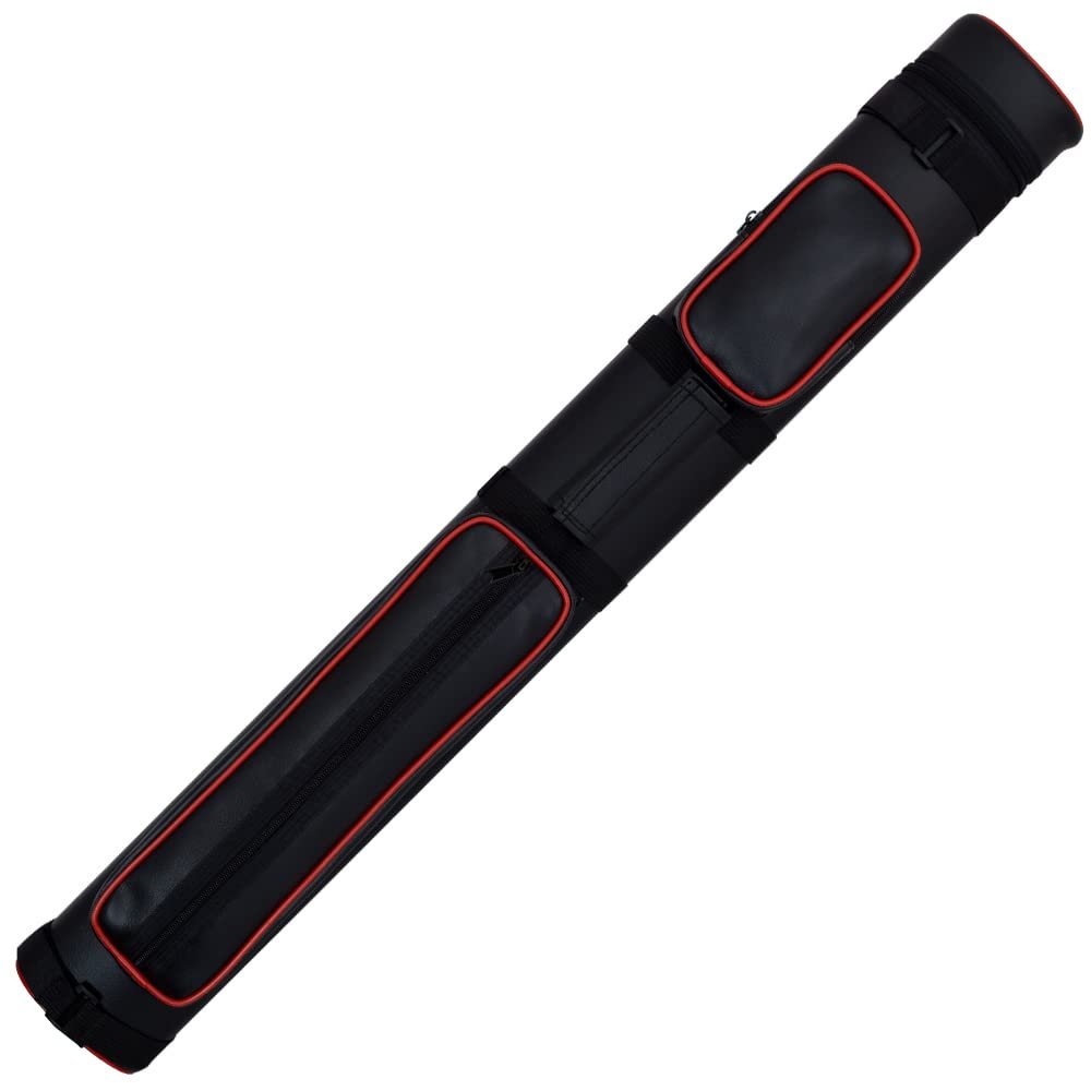 Action Piping 2x2 Hard Pool Cue Carrying Case, Billiard Stick Case - ACP22 Red
