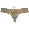JAXFSTK Men's Brazilian Bikini Swimsuit Thong Drawstring Swimwear Solid Shiny Ultra Cheeky Swim Boxer Briefs Khaki XL view 1