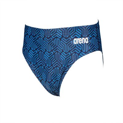 ARENA Men's Kikko Brief - Training Swim Briefs with UV Protection, Chlorine Resistance, Quick Drying Stylish Men's Swimwear,Red-Multi Red