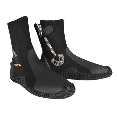 SEAC Unisex-Adult Basic Hd 5mm Neoprene Black Wetsuit Scuba Diving Boots with Side Zipper