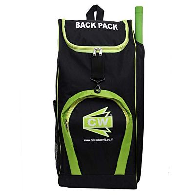 CW Back PAK Cricket Kit Bag Large College Duffel Bag Full Size with Bat Compartment