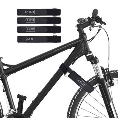LAKKIT Bike Rack Straps Adjustable Straps 1 inch Wide with Innovative Wavy Gel Bike Wheel Stabilizer Strap Bicycle Rack Tie Down Straps 29.5 inch Length 4Pcs