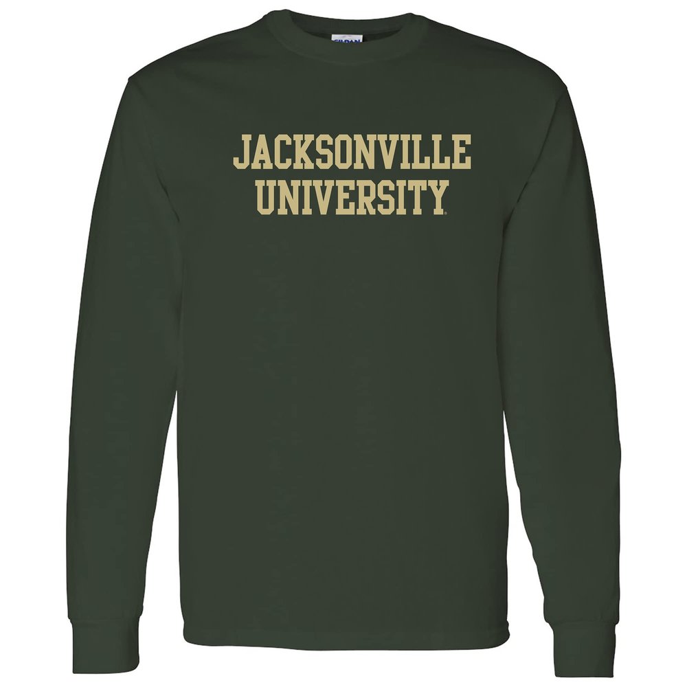 AL01 - Jacksonville University Dolphins Basic Block Long Sleeve - Large - Forest