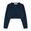 BOLEROSE Girls Long Sleeve Cardigan Childrens Kids Bolero Shrug (Midnight Blue, 9-10 YRS) view 1