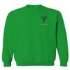 Summer Cool Graphic Palm Puma Tattoo Till Death Obei Society Men's Crewneck Sweatshirt (Irish Green Large) view 2