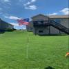 Regulation flagstick, cup & pin flag to use in your backyard or other open space for practice. Use the same products as used by golf courses all over the world and on tour. (USA) view 2