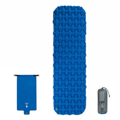 KAISHI Inflatable Mattress, Travel Folding Bed Portable Camping Mat, Ultralight Waterproof Compact Air Mat Single Sleeping Pad,Blue