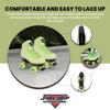 Sure-Grip Boardwalk Unisex Outdoor Roller Skates Material of Leather, Rubber, Suede & Aluminum Trucks | Comfortable, Extra Long Laces - Suitable for Beginners (Key Lime, Mens 9 / Womens 10) view 2