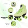 Sure-Grip Boardwalk Unisex Outdoor Roller Skates Material of Leather, Rubber, Suede & Aluminum Trucks | Comfortable, Extra Long Laces - Suitable for Beginners (Key Lime, Mens 9 / Womens 10) view 4